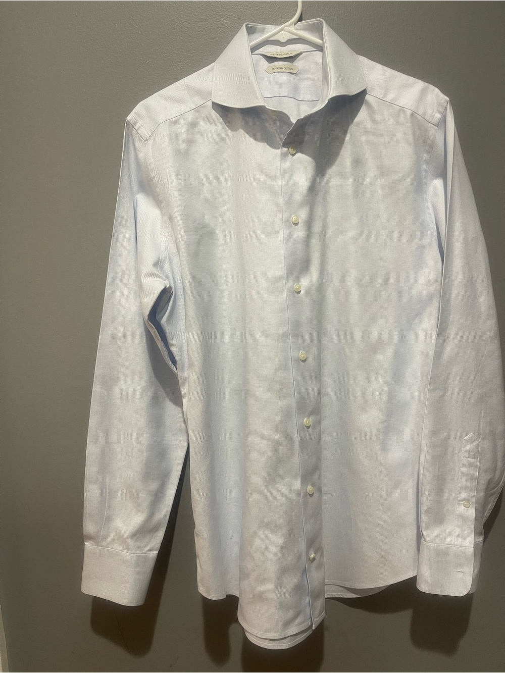 Suitsupply Baby Blue Color Spread Collar Dress Shirt Sz 16 - 41